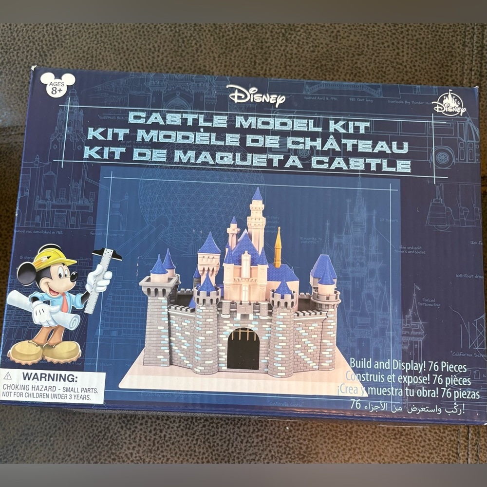 Disney Blue, Pink and Gray Castle Building Set
